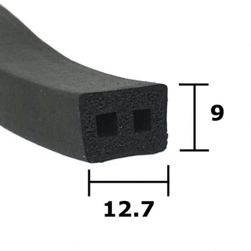 Gioăng cao su xop epdm 12mm x 9mm