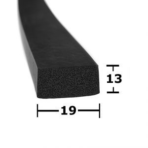 Gioăng cao su xốp hình chữ nhật 13x9