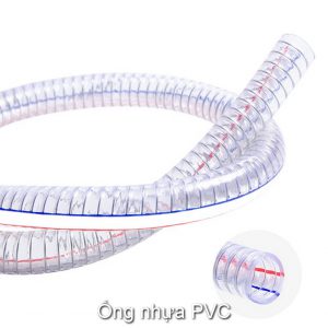 Ong nhua mem PVC loi thep dung de hut bui