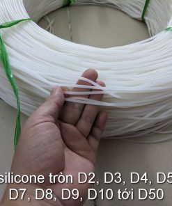 Dây silicone tròn phi D2, D3, D4, D5, D6, D7, D8, D9, D10, D12, D14, D15, D16, D18, D20 tới D50