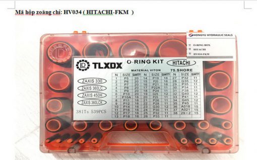 Hộp oring gioăng chỉ máy xúc, máy công trình Komatsu, Volvo, Doosan, Hitachi, Hyundai, Sumitomo, Kato, Cat Kobelco - Hình ảnh 2